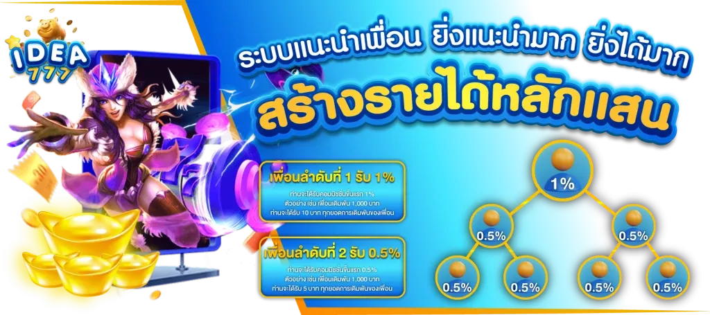 idea777 แนะนำเพื่อน